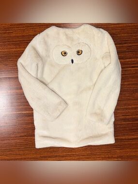 Mini Boden Harry Potter Hedwig owl faux fur coat size 9/10